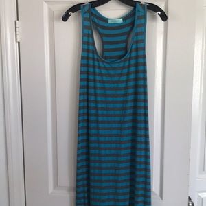 Striped jersey maxi dress